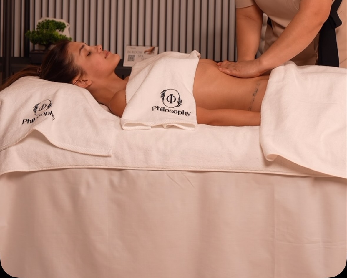 Treatment on a dressed table in a private residence